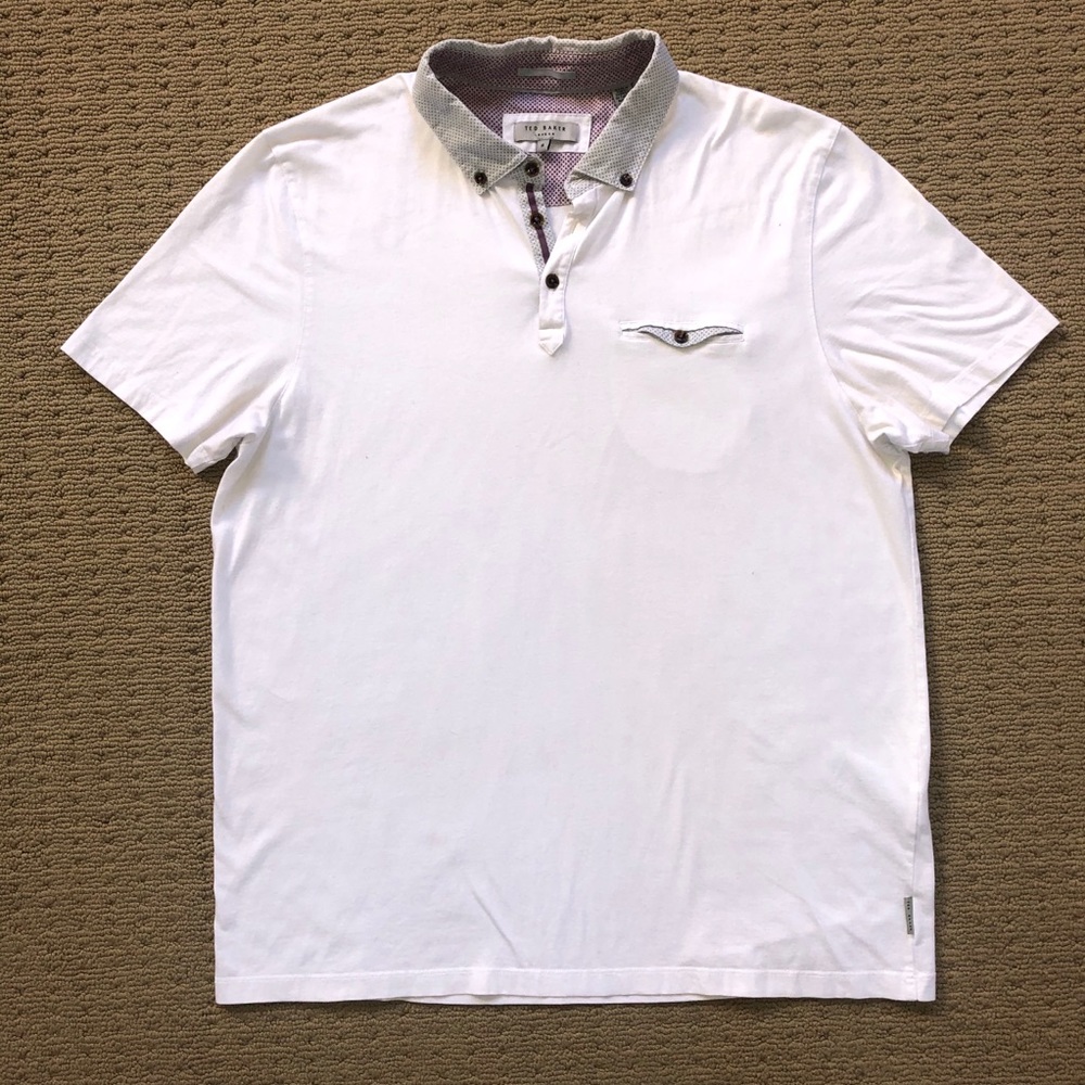 Ted Baker London Derry Flat Knit Polo Sz6